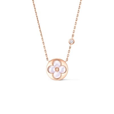 LOUIS VUITTON COLOR BLOSSOM BB SUN PENDANT, PINK GOLD, WHITE MOTHER-OF-PEARL AND DIAMOND Q03788